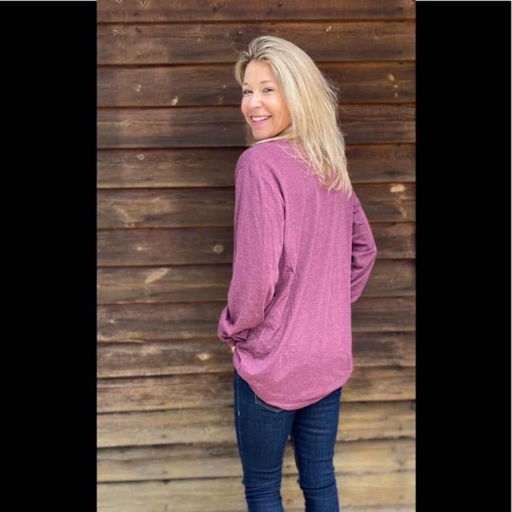 Graphic Tee Unisex “Be Kind” Long Sleeve Tee Shirt in Blue or Maroon - Picture 16 of 16